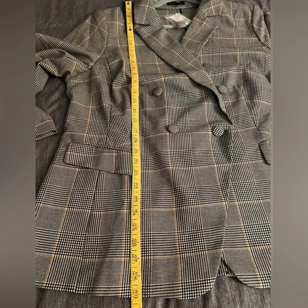 Lane Bryant Double Breasted Plaid Blazer in Bastille Plaid Sz 18 NWT Office Wear